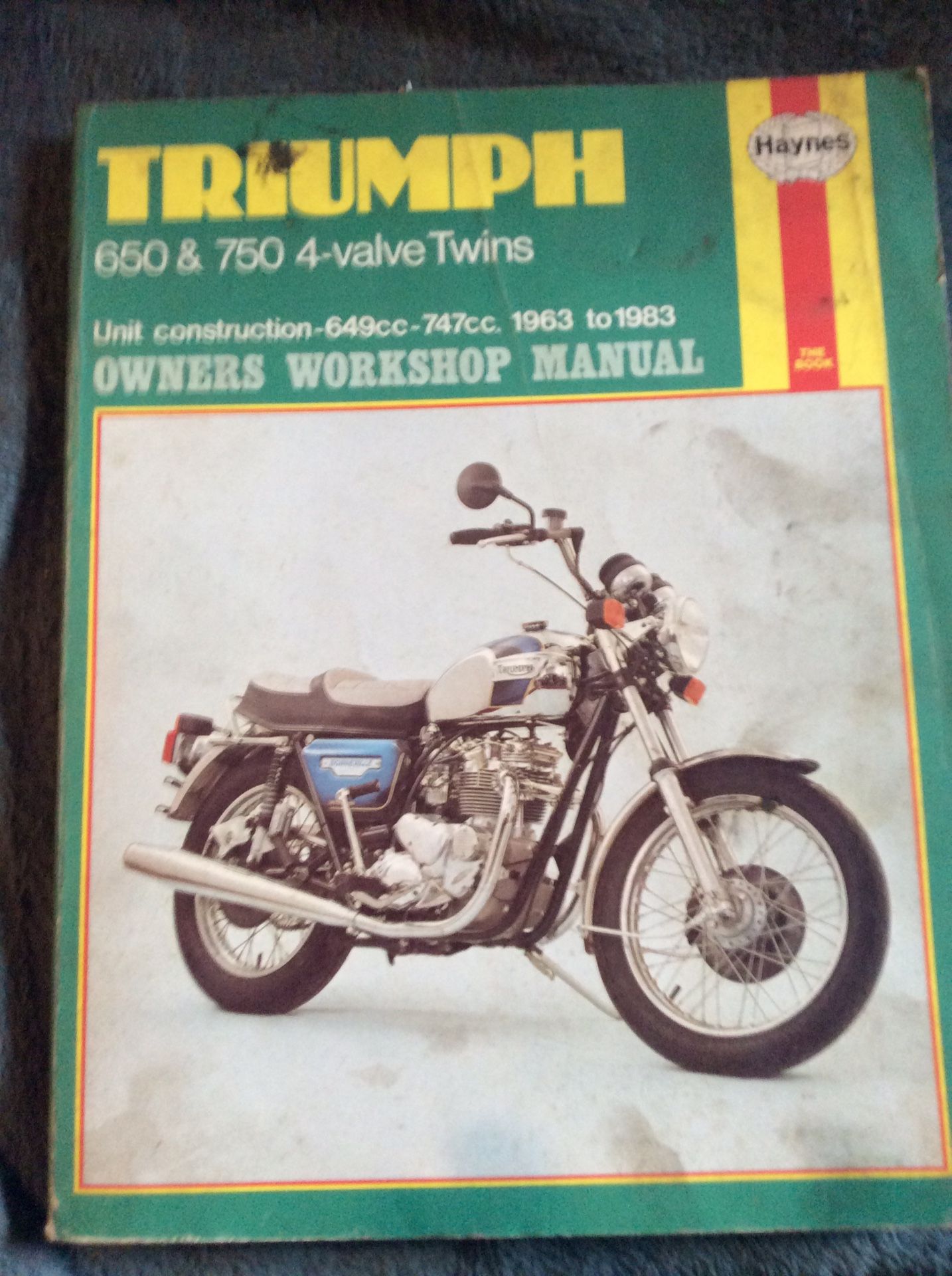 Triumph 650/750. Four valve twins. Workshop owners manual. (1963 to 1983)