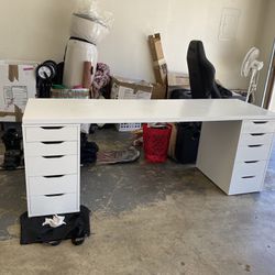 IKEA Alex Drawers + Linnmon Top Desk Setup File Cabinet