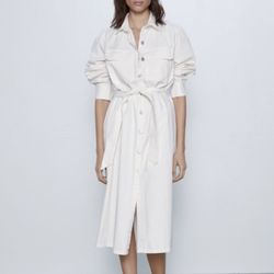 Zara White Denim Dress for Sale in New York, NY - OfferUp