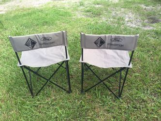 Ford Expedition Folding Chairs, Camping Seat Pair in Original Bag.