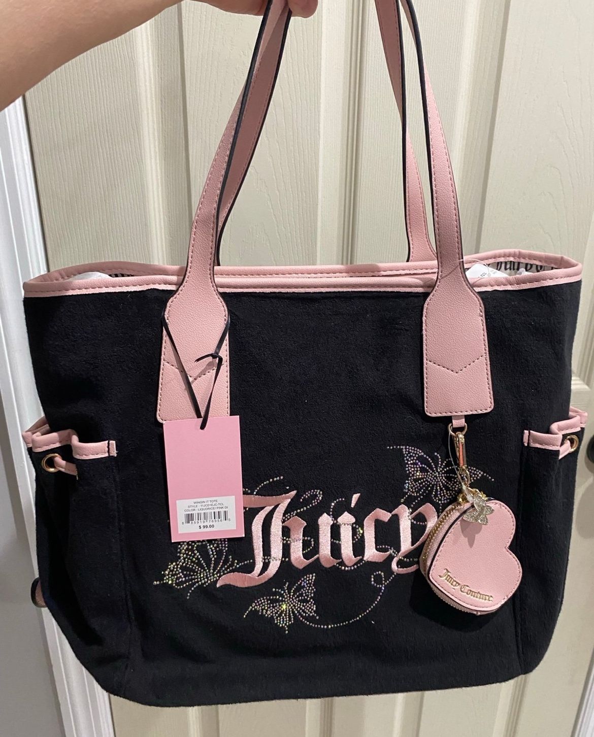 Juicy Couture Wingin It Tote Bag 🦋🩷🖤 UFS OR UFT