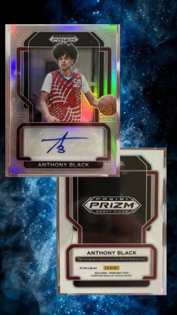 Anthony Black Panini Prizm Silver Rookie Auto – Orlando Magic