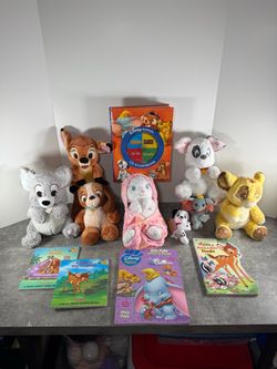 Disney Classic Animals Plush and Books Bundle