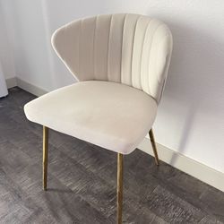 Velvet Dining Chair with Gold Metal Legs, Set of 2 Luxury Tufted Dining Chairs for Living Room, Bedroom, Kitchen