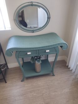Asian Console Table & Mirror