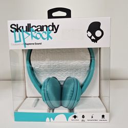 Brand New - Skullcandy Supreme Sound Uprock Corded Mic Headphones in Turquoise