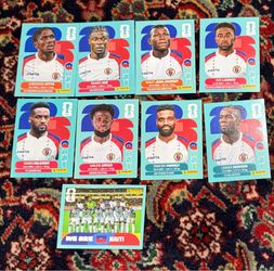WORLD CUP 2026 PANINI STICKER HAITI SOCCER  TEAM. LOT OF 9 STICKERS. BRASIL EDITION