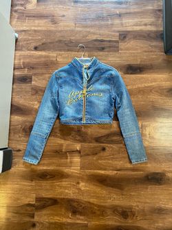 Apple Bottoms Cropped Denim Zip-Up Jacket
