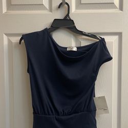 Brand New Navy Blue & Brown Asymmetrical Tops Sizes XS/M & XL $5.00 Each