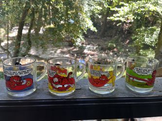 Garfield McDonalds glass cups