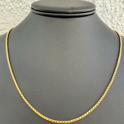 Jewelry 14k solid Yellow Gold Round Box Chain necklace 25.50” 11.60 grams 1.70mm