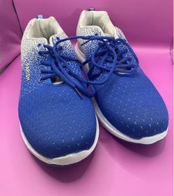 Parish Nation Men's Size 12 Blue Grey Gradient Knit Running Sneakers Shoes