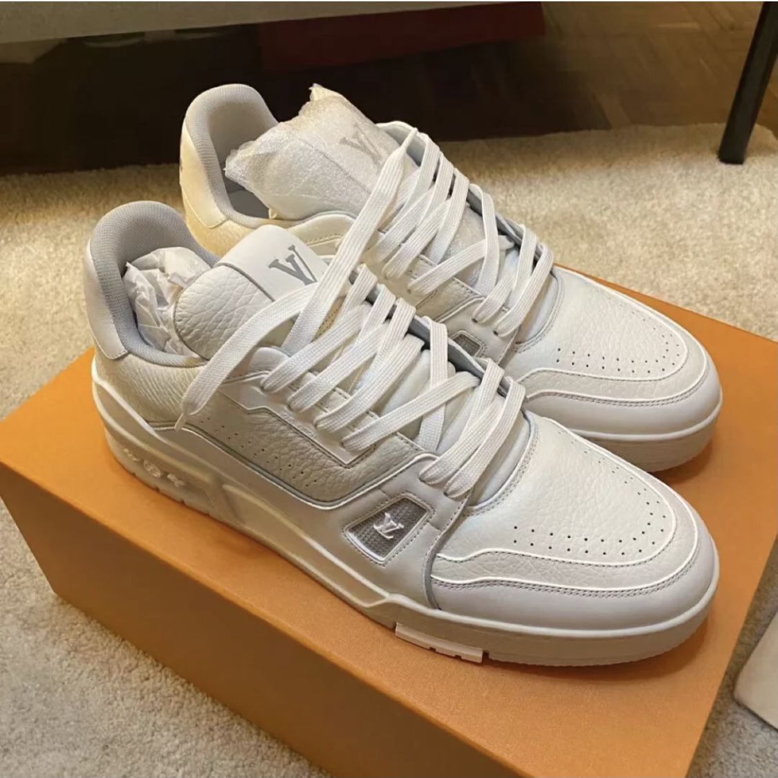Louis Vuitton LV Trainer SS21 White Grey for Sale in Seattle, WA - OfferUp