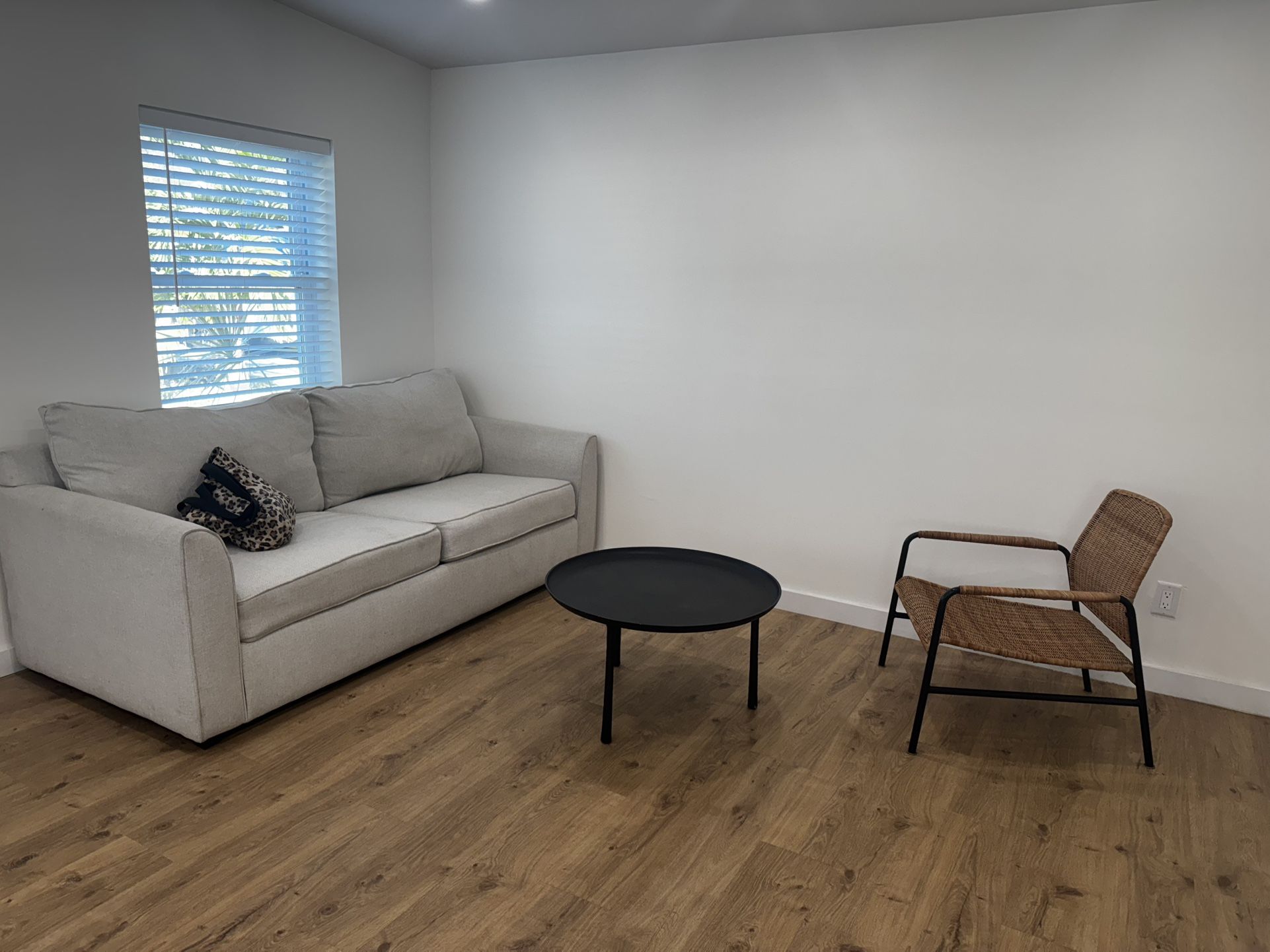 Sofa Coffee Table And Rattan Armchair