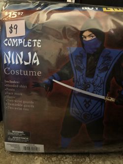 NEW Ninja Halloween Costume size large (kids)