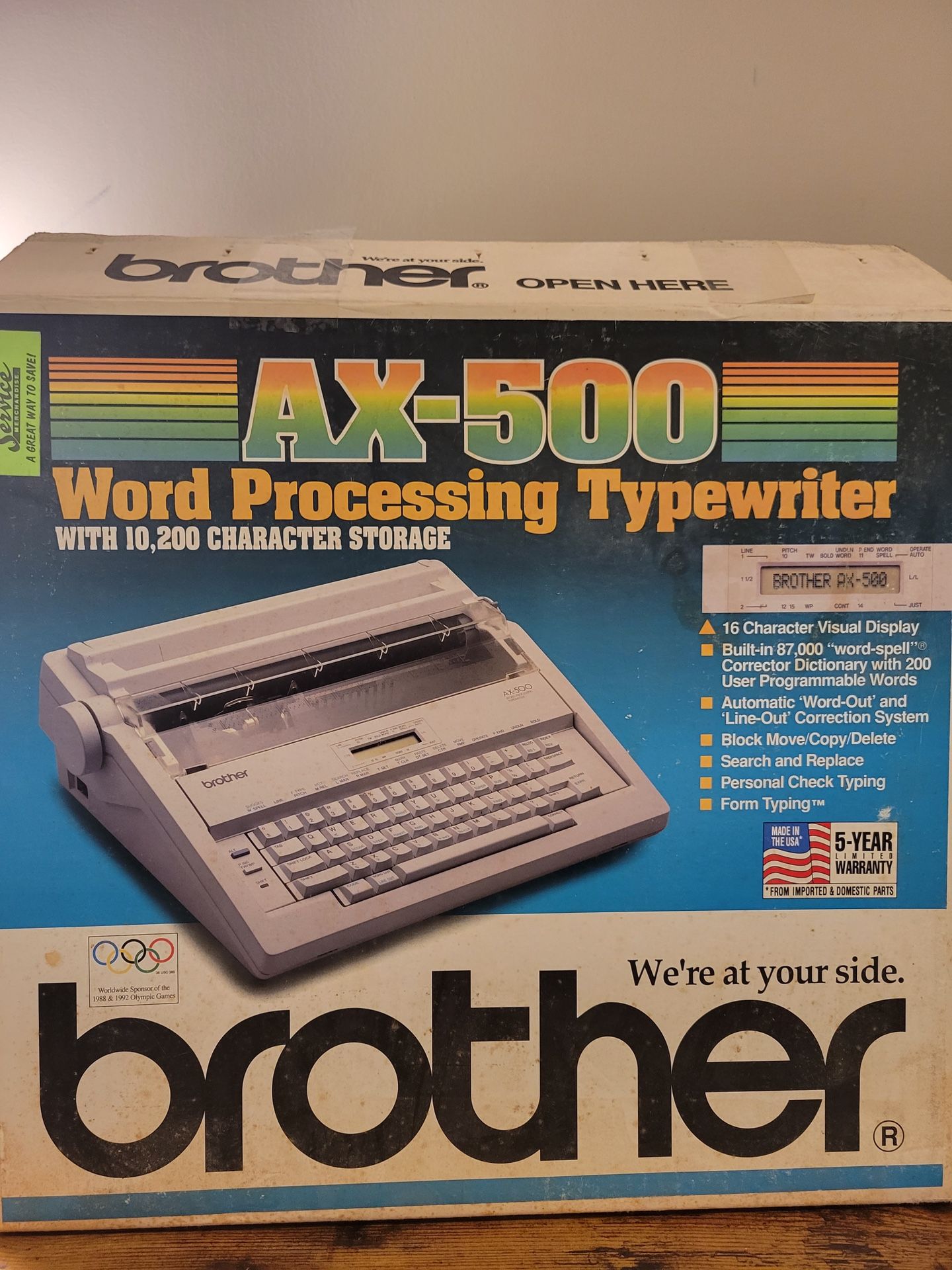 Brother AX-500 Word Processing Electric Portable Typewriter - Tested