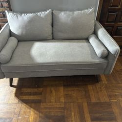 Gray Loveseat 