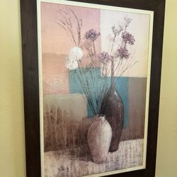 Wall Art Vases with Flowers