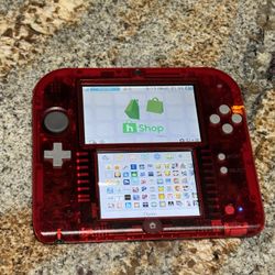 Red Transparent 2DS (w/ hShop)