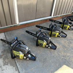 4 Ryobi Chainsaw 14” $130 Each