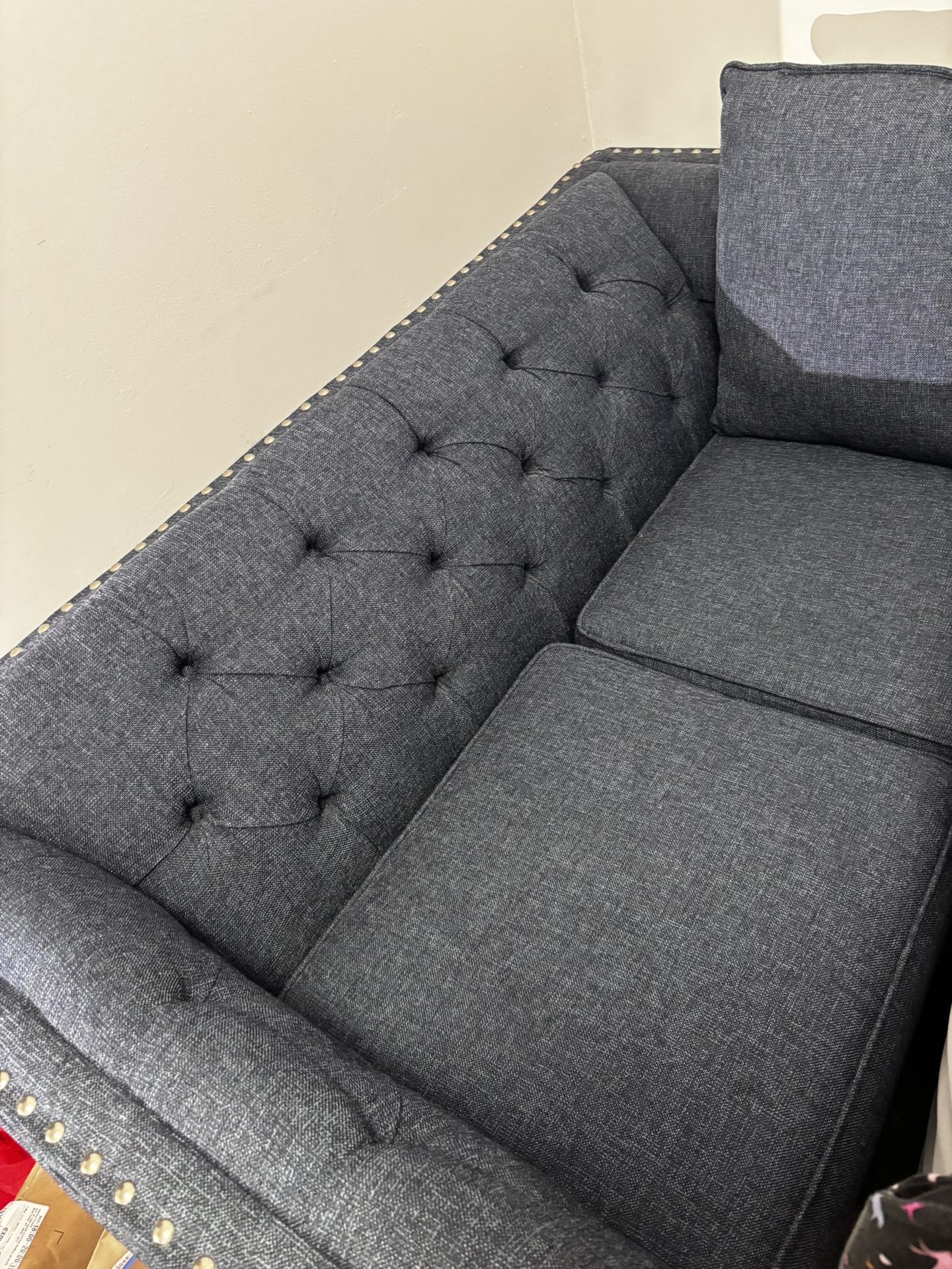 Bob’s Furniture Scarlette Blue Loveseat