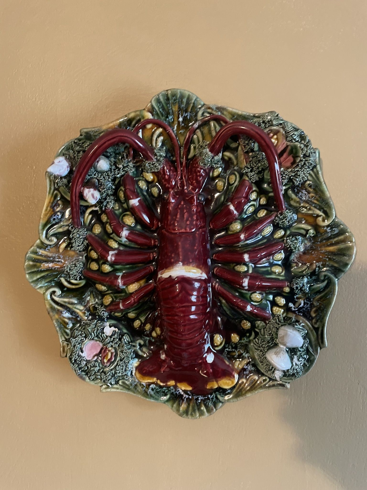 Lobster Ceramic Set Of 2 Wall Plaques