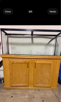 Large Glass Aquarium Tank with Wood Stand