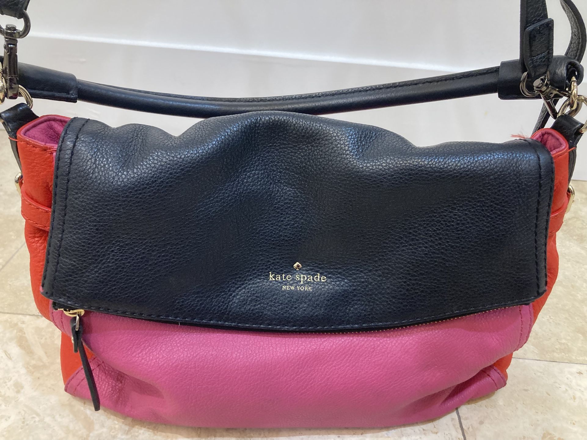 Genuine Kate Spade Black And Pink Handbag