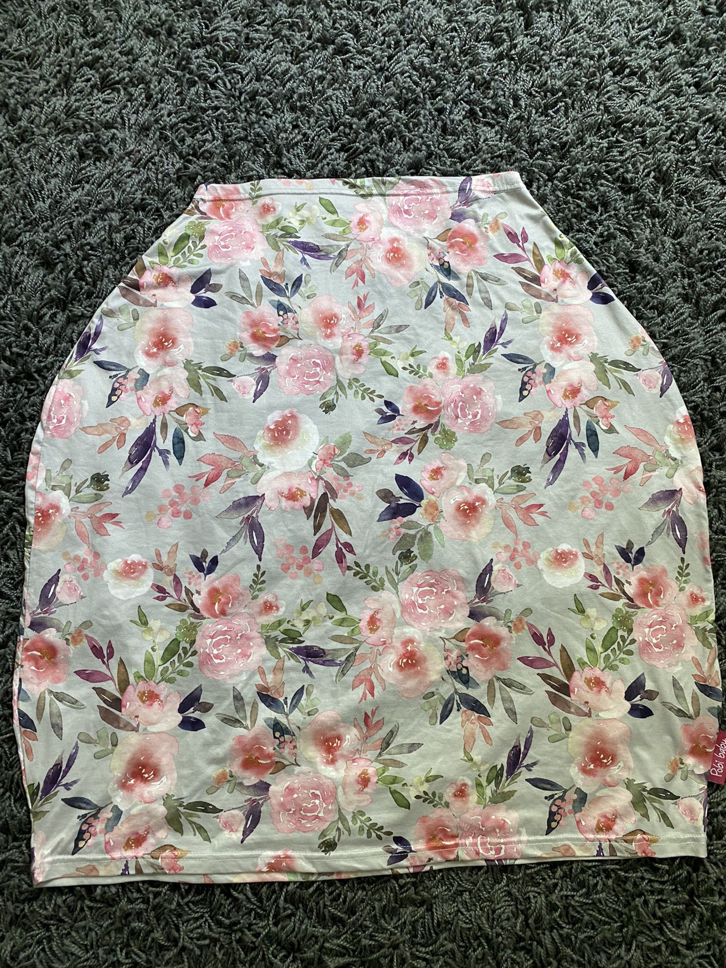 Car seat canopy cover and nursing cover - floral baby girl