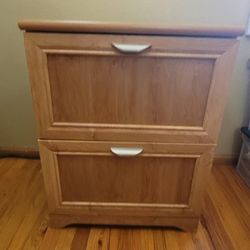 Wood File Cabinet 