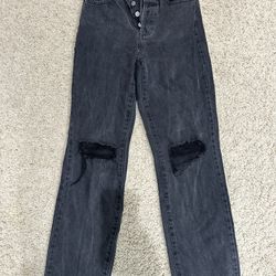 Pacsun Ladies Black Distressed Jeans