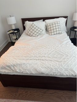 Queen Bed Frame and Mattress