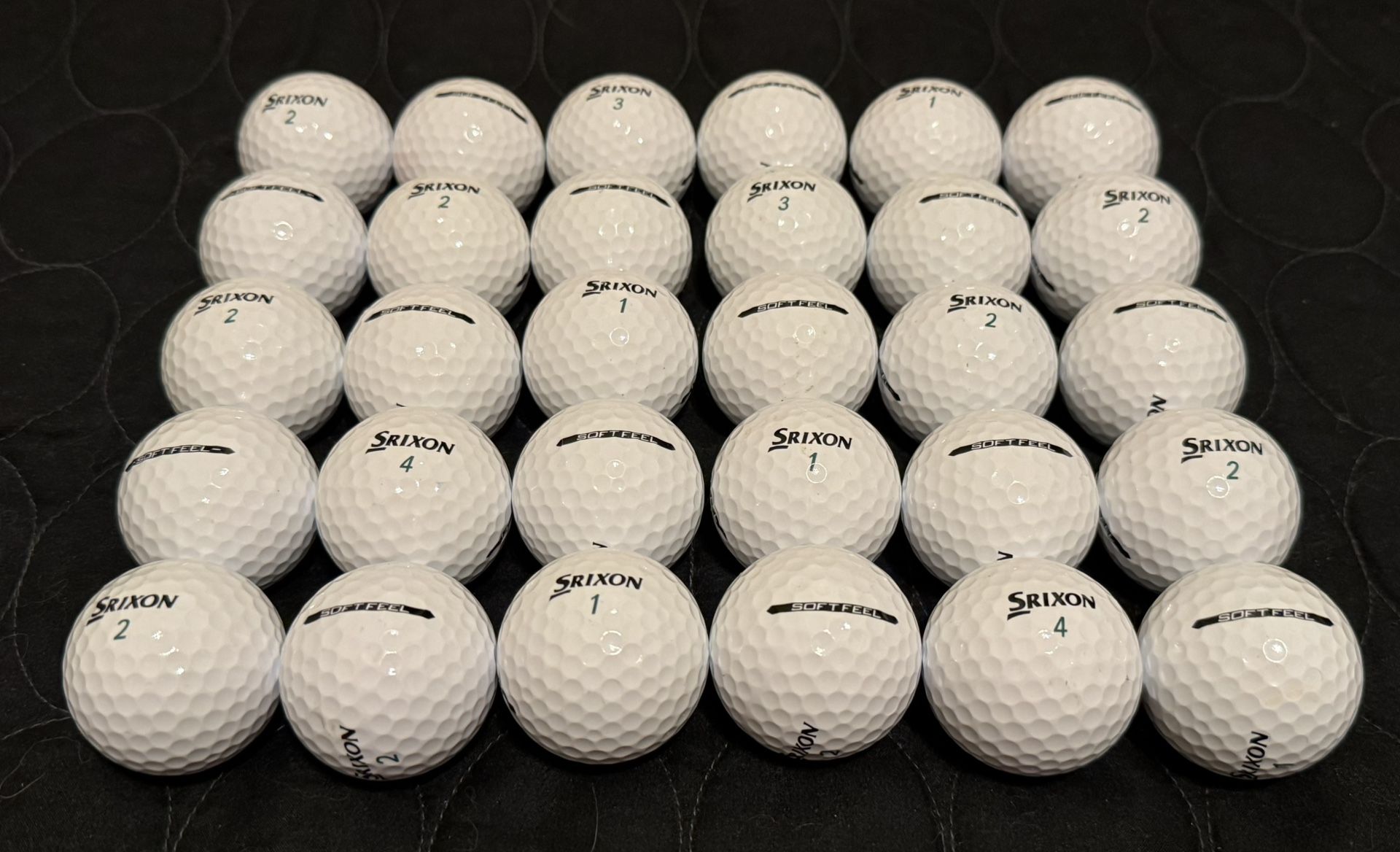 30 Srixon Soft Feel AAAA White Used Golf Balls 4A