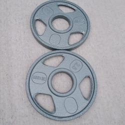 Two 2.5lb Olympic Weight Plates 