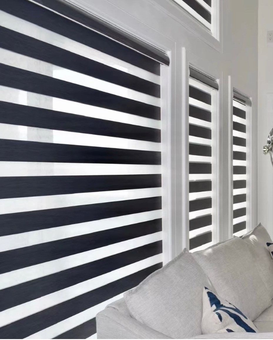 Zebra Blinds, Roller Shades, Honeycomb, Venetian blinds Honeycomb. On Sale 52” wide x 38” high. $50 Free motorized with purchase of 6 windows or mor