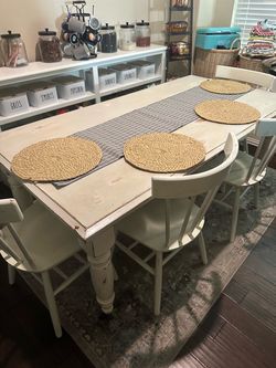 Pottery barn kitchen table and chairs
