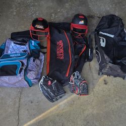 Baseball Gear Set_Includes helmets, bags, and gloves from Sports Authority and DeMarini