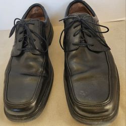 Clarks Shoes Mens Size 12M Active Black Leather Oxford Business Workwear Lace Up