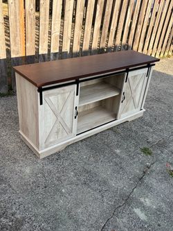 Rustic farmhouse style sideboard buffet cabinet
