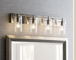 NEW Allen + Roth Yuma 4 Light Transitional Vanity Light New, Open Box