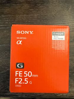 Sony FE 50mm f/2.5 G lens - New, open box