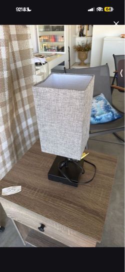 Gray Table Lamp