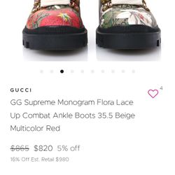 BRAND NEW BRAND NEW GUCCI BOOTS NEVER TOUCHED THE CONCRETE...COME ONE COME ALL DONT MISS THIS ONCE IN A LIFE TIME DEAL..