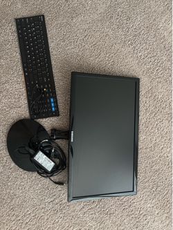 Monitor and keyboard