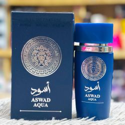 Aswad Aqua Cologne for Men EDP 3.3 / 3.4 oz New in Box Arabic Perfume Long Last
