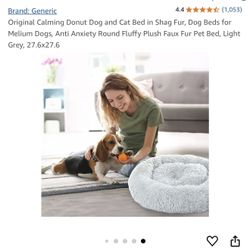 Round Calming Donut, Bed For Dog Or  Cat New.$20 Comes With Heating Pad I Have For It