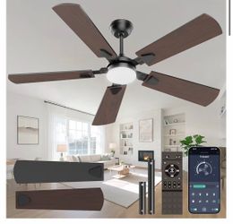 Crazypai 50" Smart Ceiling Fan with LED Light and uRemote