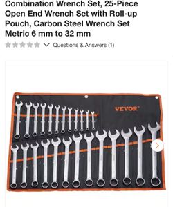 Combination Wrench Set, 25-Piece