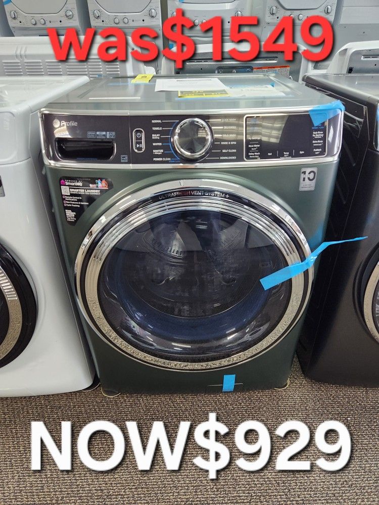 Profile 5.5 cu. ft Capacity Smart Front Load Washer with UltraFresh Vent: System Plus PowerSteam smart Wash Plus Rinse
