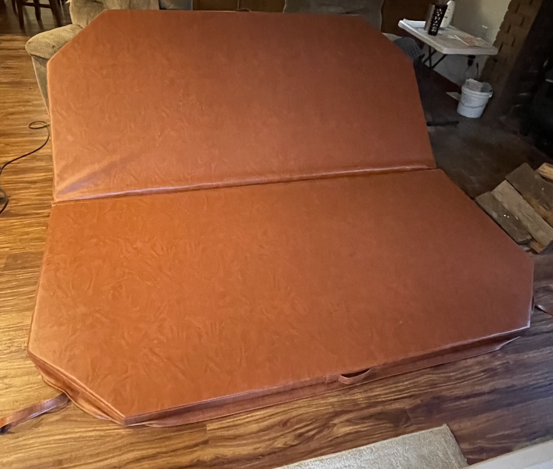 Premium Hot Tub Cover, Custom Size 90 X 90,  18 Inch Cut Corners - Color:  Rust  